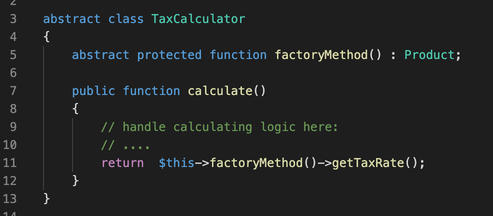 Factory method pattern in PHP